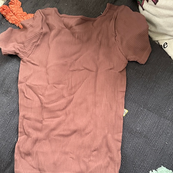 Free People | XTZ Ribbed Baby Tee Java - Picture 4 of 8